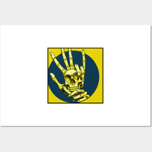 Skull Hand Posters and Art